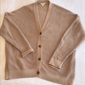 Cozy Tan Cardigan Sweater
